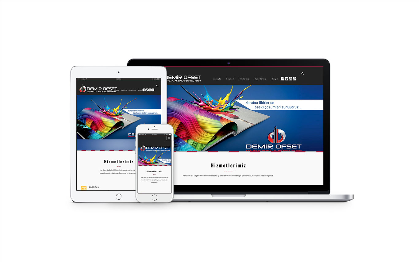 Demir Ofset Web Tasarım Çalışması
